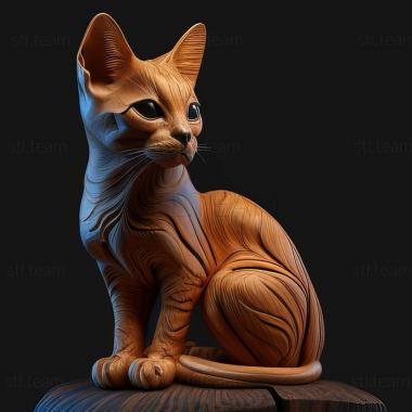 3D модель Гаванская коричневая кошка (STL)